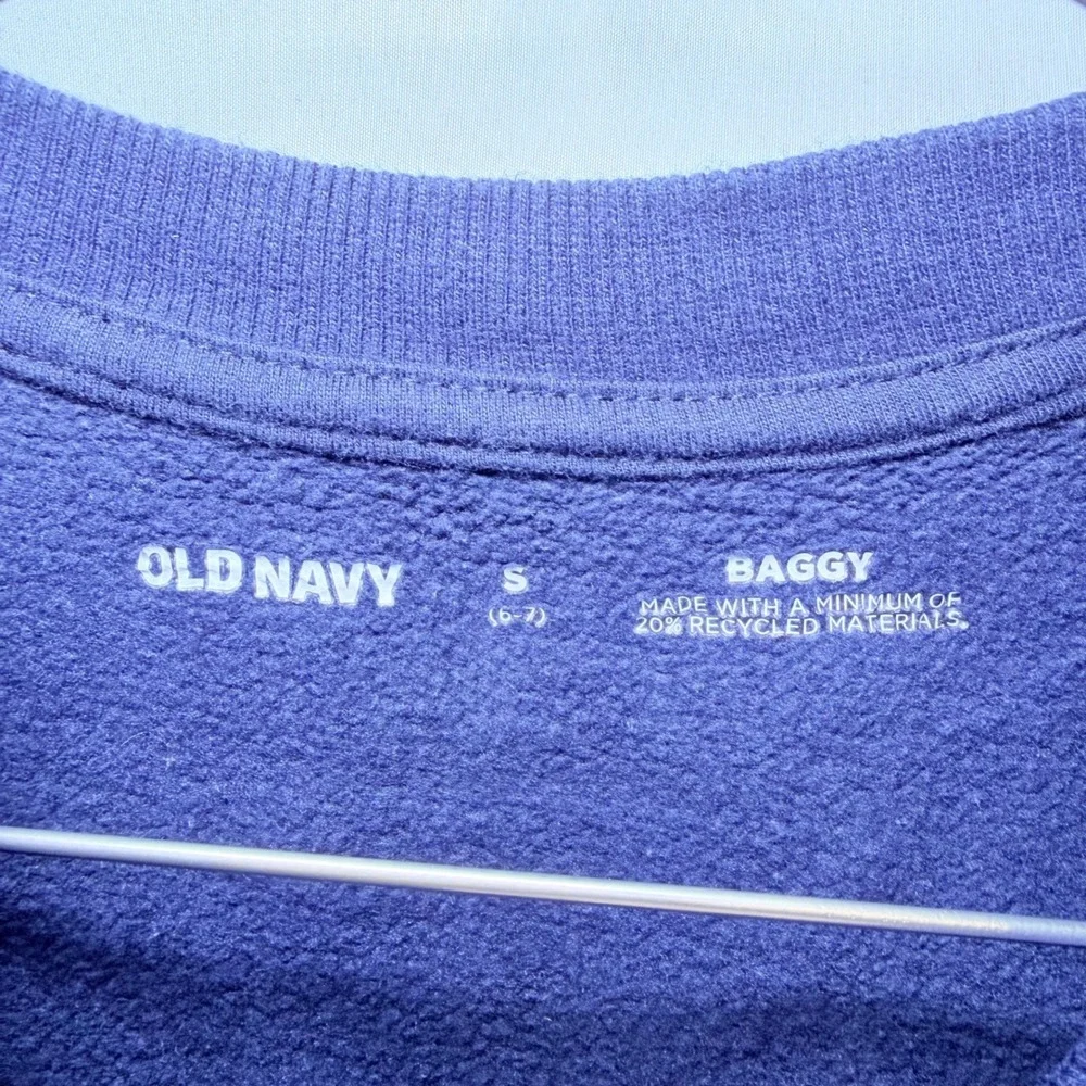 Old Navy Boys Navy‎ Blue Baggy Crewneck Sweatshirt Fleece Size S 6-7